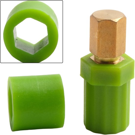 Schaaraskoppeling - Reserveonderdeel Keukenmachine - Pasta Maken - Messing Materiaal - 10.8 x 7.11 x 1.5 cm - Groen — afbeelding 4