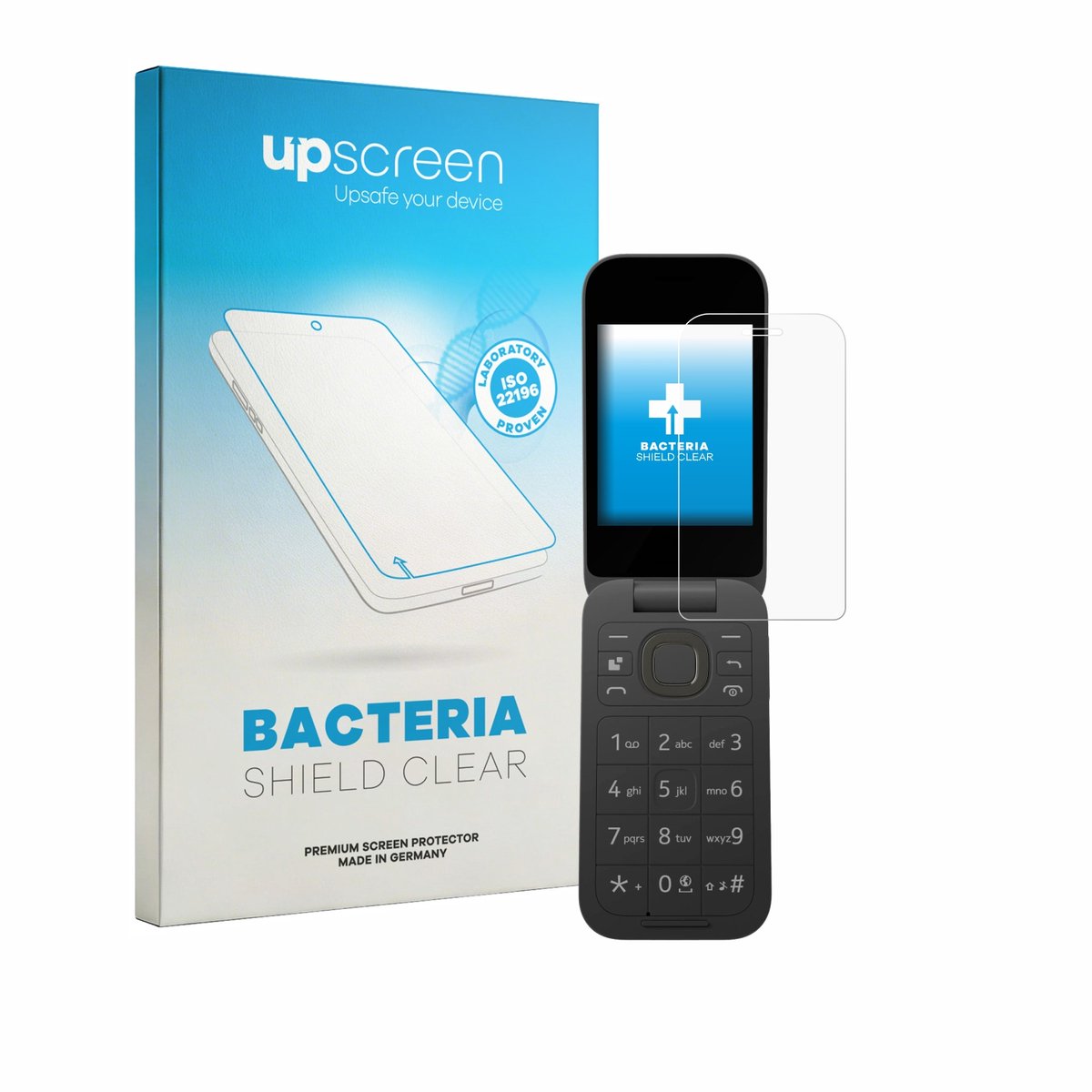 upscreen - Screenprotector voor HMD 2660 Flip 4G - Folie Beschermfolie transparant antibacterieel
