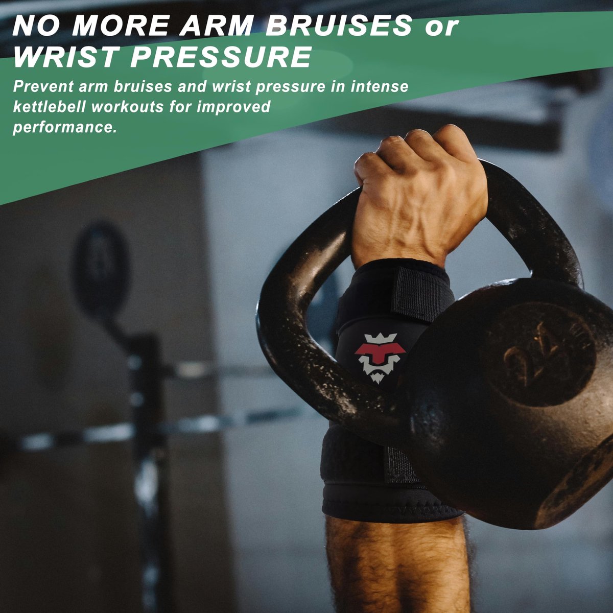SnelShoppen - Kettlebell Polsbeschermers voor Optimale Bescherming, Verstelbare Bandjes, 7 mm Demping, Lichtgewicht en Duurzaam, Voor Sport en Fitness