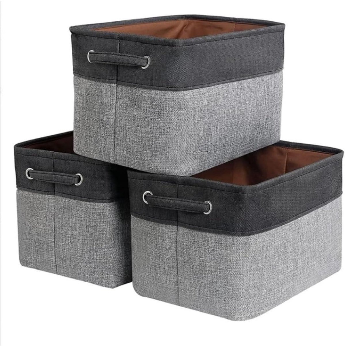 Speelgoed Opbergmanden - Opbergdozen Kinderen - Kinderkamer Organiseren - Opvouwbaar Katoen Linnen - 38x26x25 cm - Neutrale Kleuren