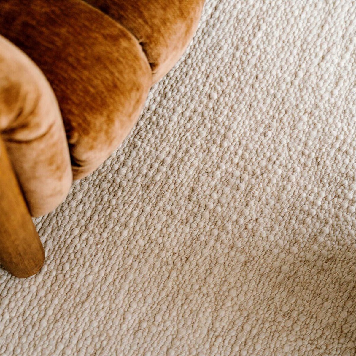 Wollen vloerkleed Beige Gemeleerd Pebble 160x230cm Mrcarpet