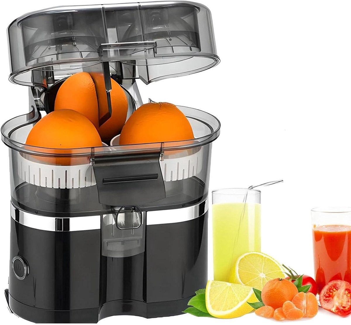 Elektrische Sapcentrifuge - Citruspers Dubbelkop - Vers Sap Maken - Dubbele Kop Ontwerp - 18.000 Tpm - Meerkleurig