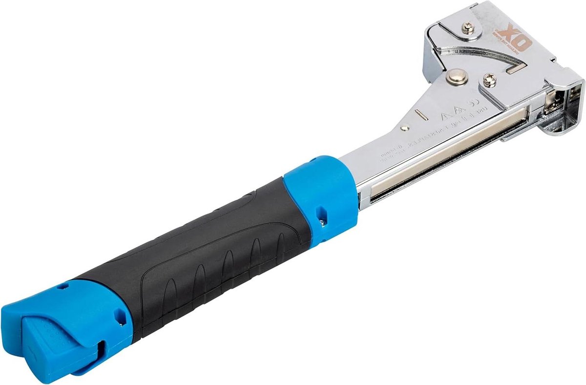 Hamer Tacker - Nietpistool - Dakbedekking Bevestigen - Robuuste Stalen Constructie - 6-14mm - Blauw