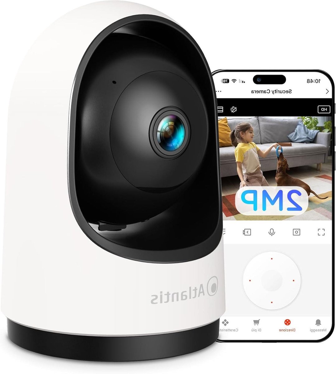 Beveiligingscamera - IP Camera - Huisbewaking - Gemotoriseerde Pan Tilt - 2 MP Full HD - Wit