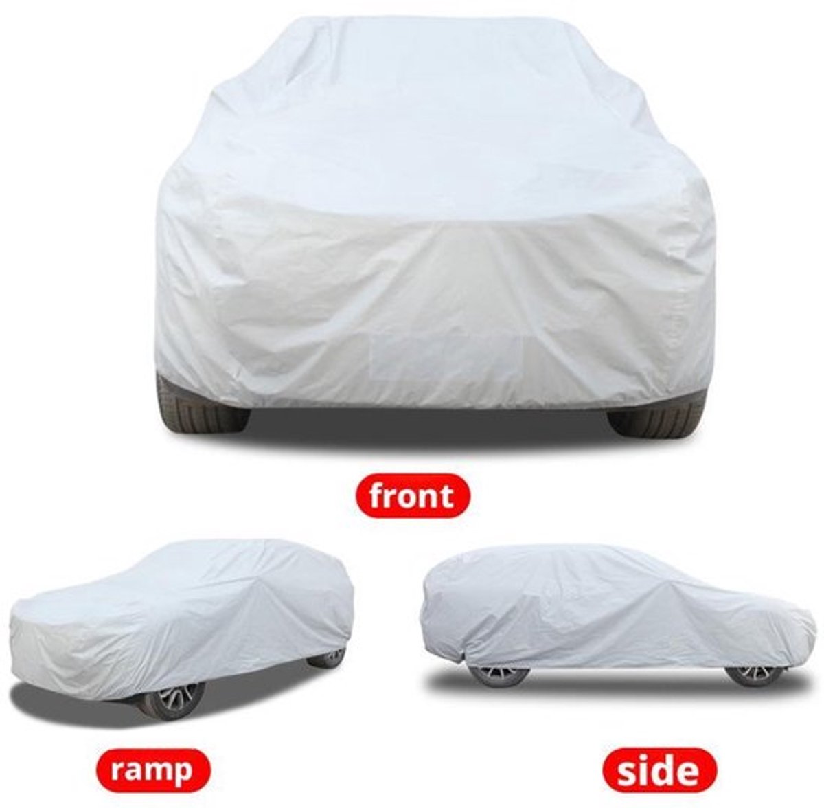 Daity Verdikte autohoes - zon- en regenbestendig - maat L - 480 × 175 × 120 cm - Universele beschermhoes voor alle seizoenen - geschikt voor de hele auto Stof - vorst- en warmte- autohoes voor buiten - autohoes tegen vorst