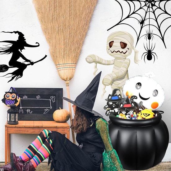 Opblaasbare Koelbox - Drankkoeler Emmer - Feestdecoratie - Griezelige Heksenketel - 56 x 46 cm - Zwart — afbeelding 3