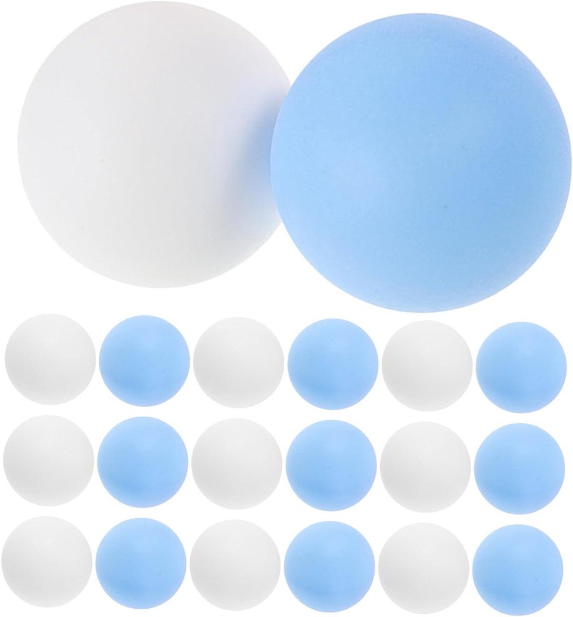 Tafeltennisballen - Pingpongballen Decoratieballen - Feestdecoratie - Naadloos ontwerp - 40 mm - Wit en Lichtblauw