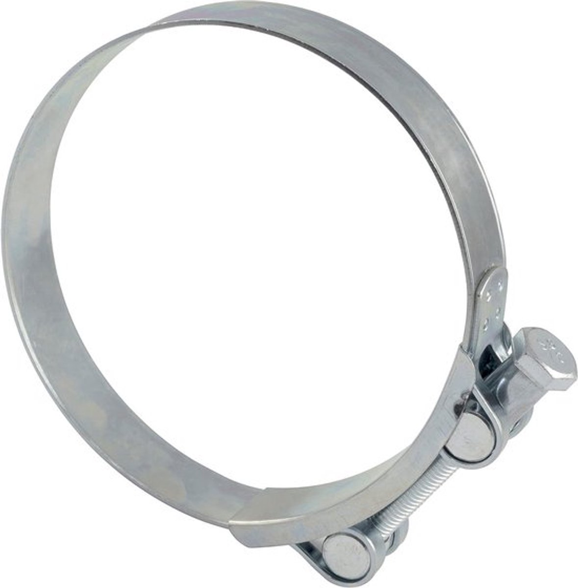 Schroefklem 175-187 mm Bandbreedte 26 mm Staal Zilverkleurig - Vloeistoffen Platte Sleutel Buizen Ventilatie