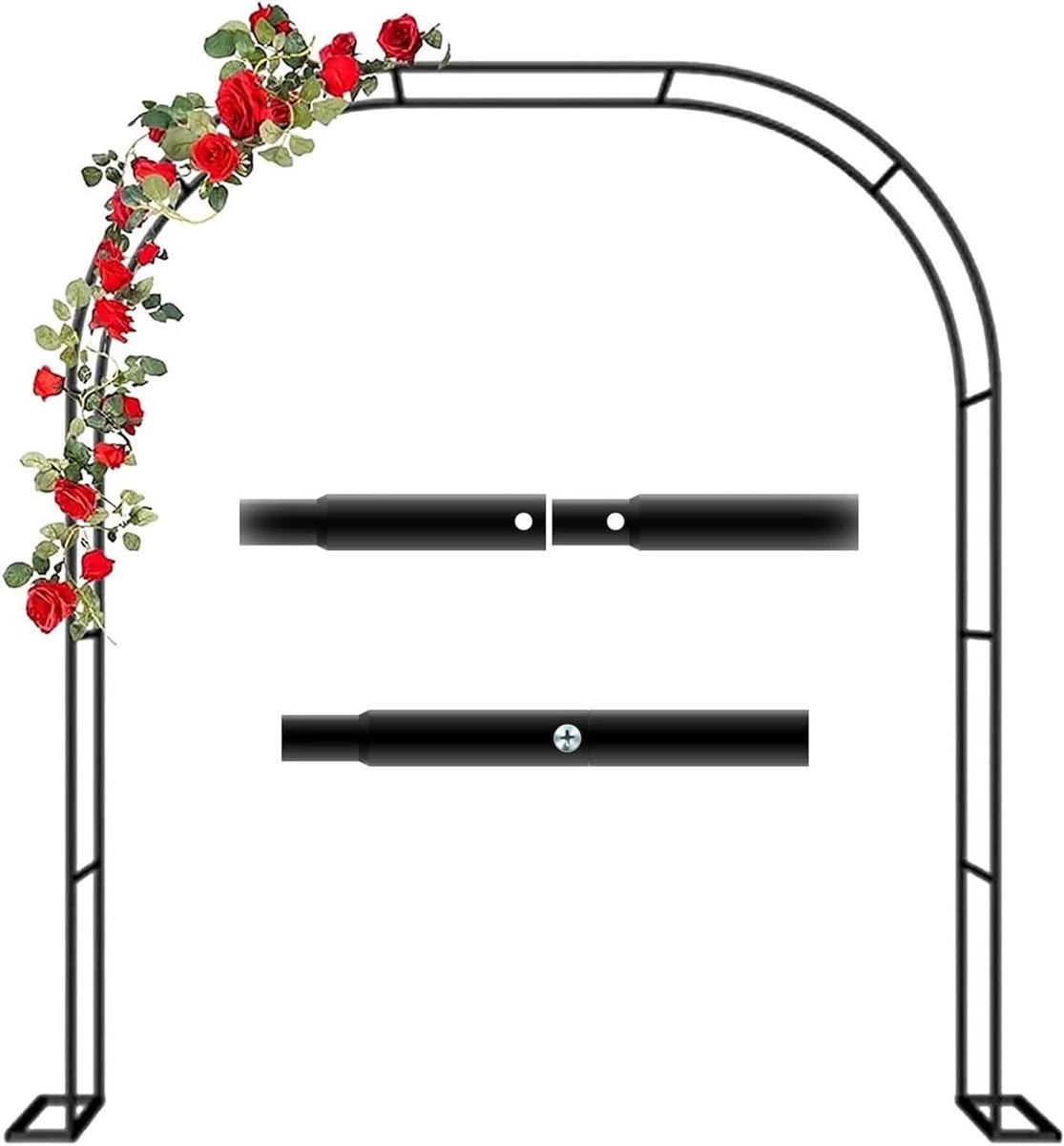 Tuinboog Metaal - Rozenboog Prieel - Planten Ondersteunen - Weerbestendig Gegalvaniseerd Staal - B 280 x H 220 CM - Zwart