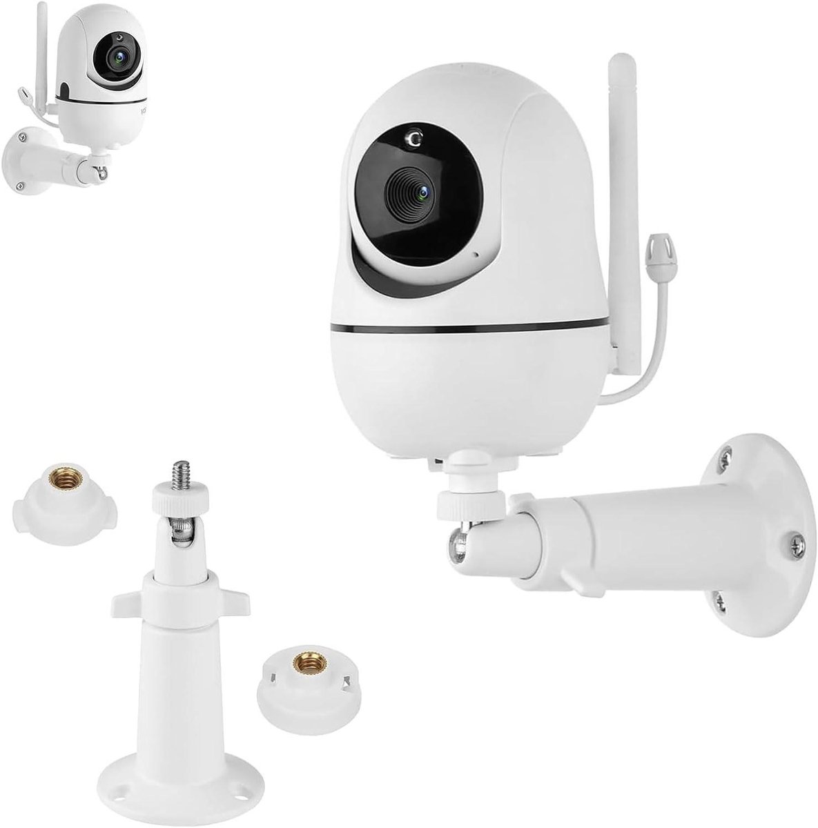 Babyfoon Wandhouder - Camera Beugel - Baby Bewaken - Universele Compatibiliteit - 1 Pak - Wit
