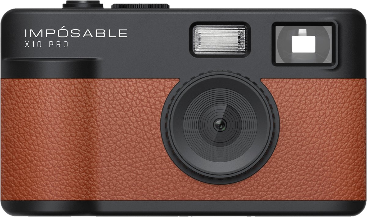 IMPÓSABLE - X10 PRO - Cognac Brown - 12MP - Screenless Retro Camera - incl 4GB Memory Card