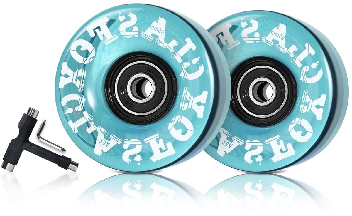 Rolschaats Wielen Skate Wielen Quad Wielen Buiten Skaten 78A Hardheid 65x35mm Zeeblauw