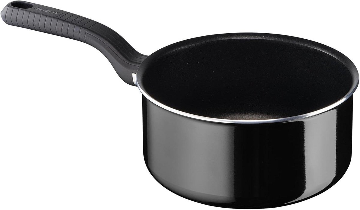 Steelpan Kookpan Sauspan Koken in de keuken Titanium Force coating 20 cm Zwart