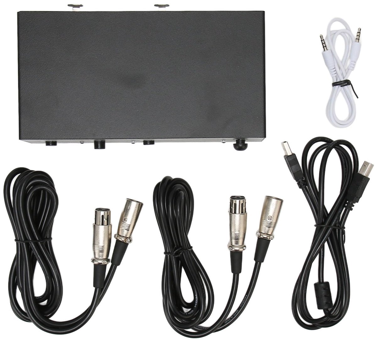 Dailygoods - 48V Phantom Voeding voor Microfoon - Inclusief Kabel en Geluidsisolatie