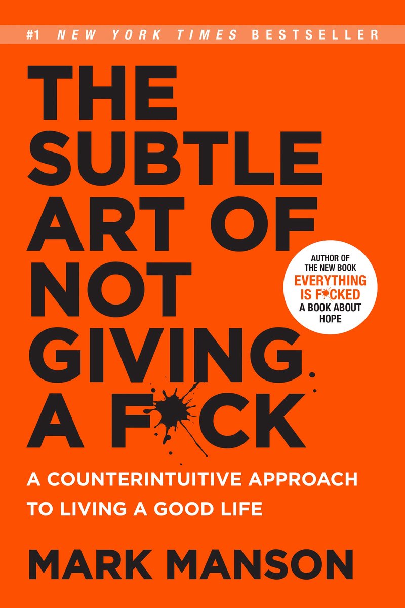 Dailygoods- Boek De Subtiele Kunst van het Niet Geven om Iets - Zelfhulpboek - Positief Denken - Gelukkiger Leven - Mark Manson - Eerlijke Aanpak