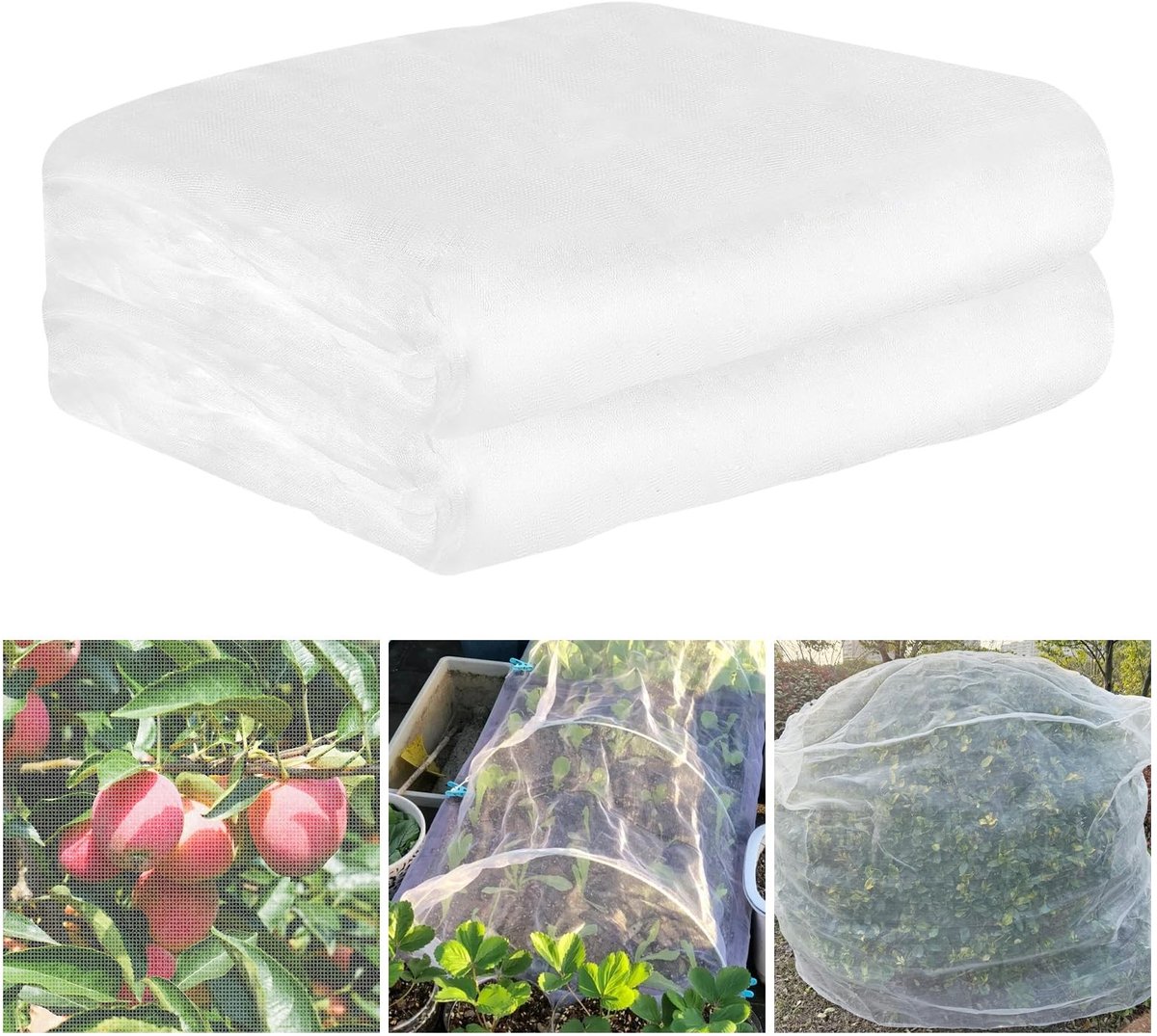 Dailygoods- Groentennet 2,5 x 10 m - Insectenwerend PE-net - Plantenbeschermingsnet - Scheurvast - Slijtvast - Corrosiebestendig