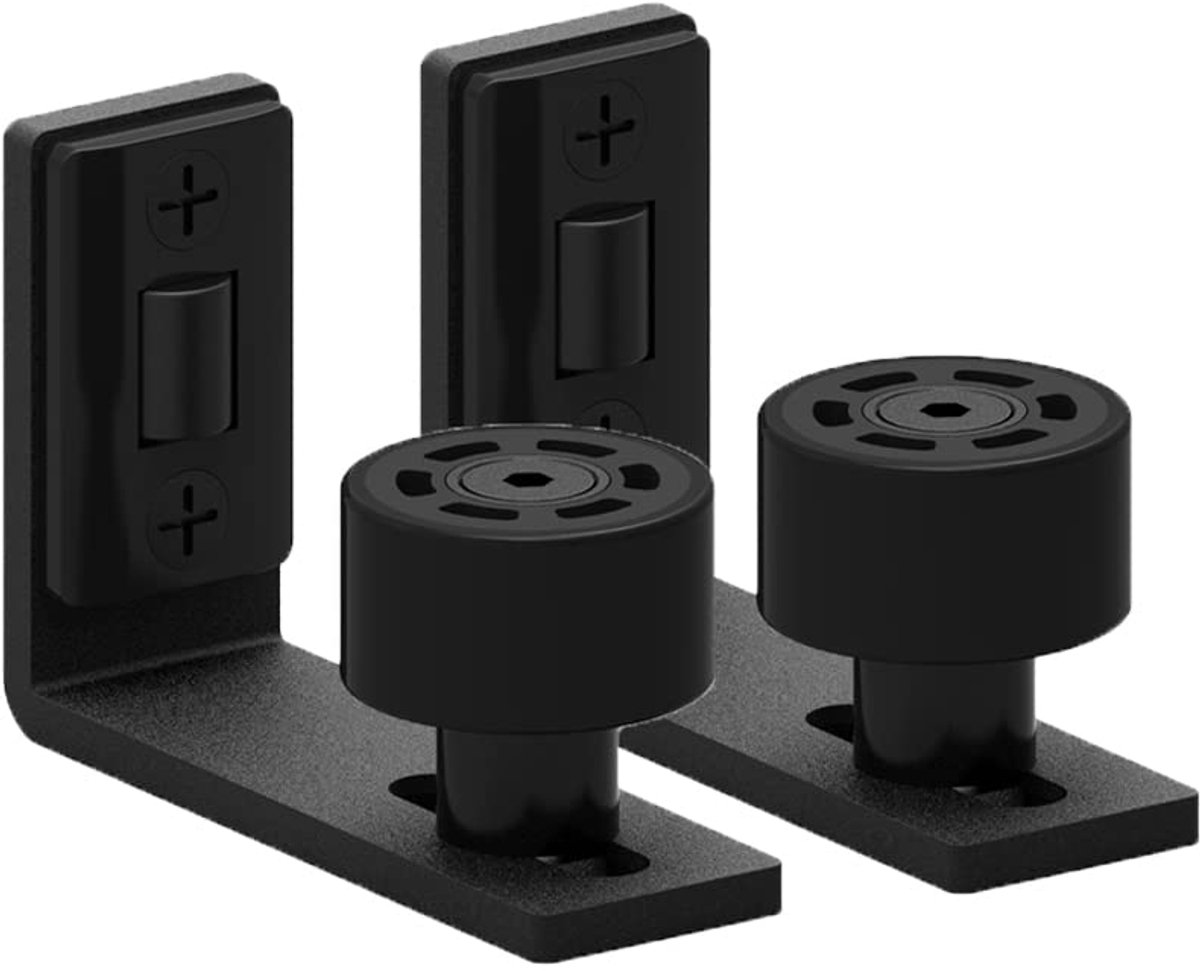 Dailygoods- Vloergeleiding Hoogwaardige Kwaliteit - Verstelbare Schuifdeurstopper - Geluidsdemping - Duurzaam Gelegeerd Staal - 2 Stuks - Eenvoudig te Monteren - Schuifdeurgeleiding