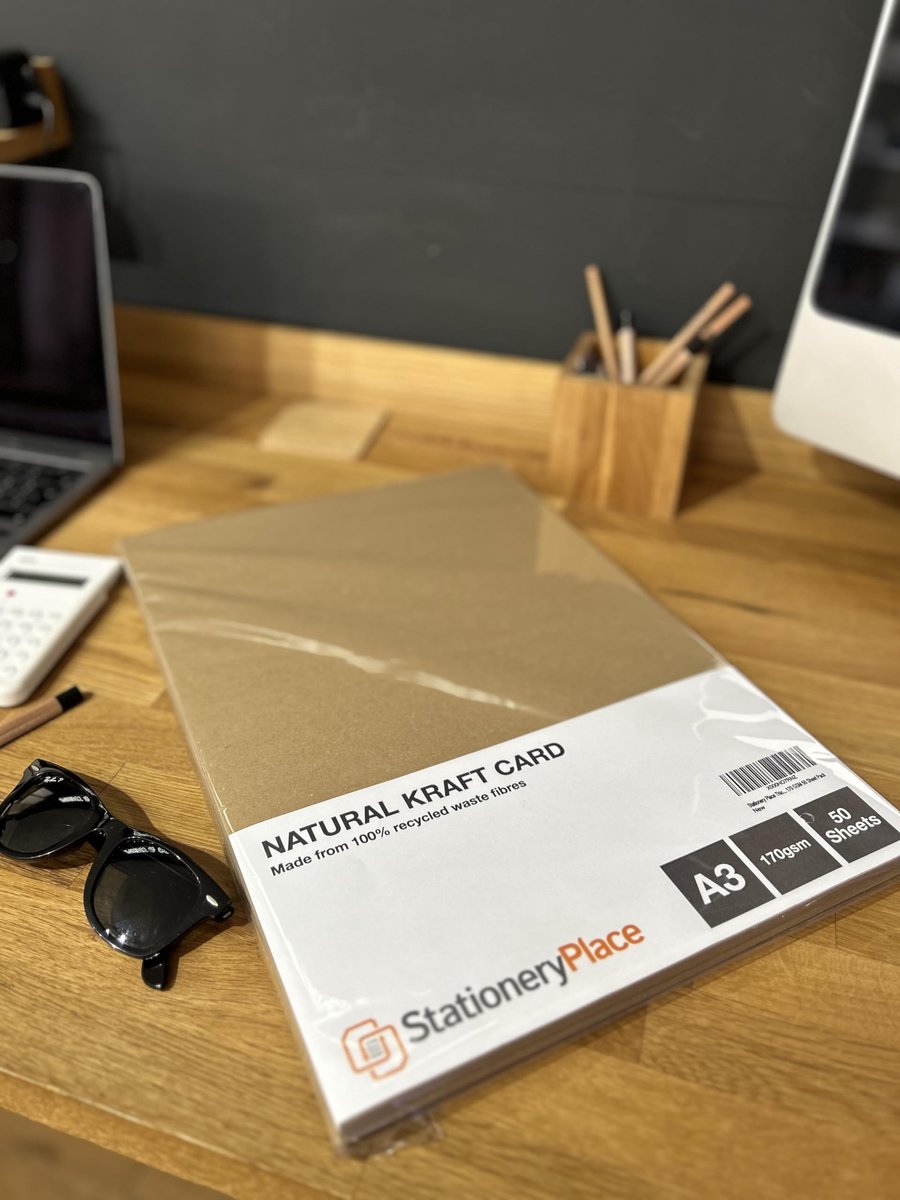 SnelShoppen - Briefpapier A3 Natuurbruin Kraftpapier 170 g/m² - 50 Vellen Perfect voor Creatief Schrijven, Knutselen en Gepersonaliseerde Kaarten