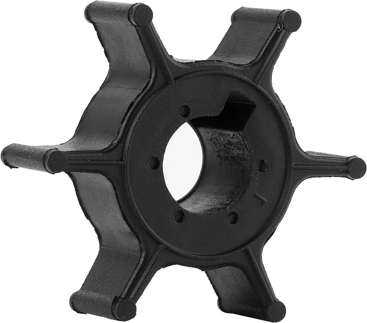 Waterpomp Waaier - Buitenboordmotor Onderdeel - Motor Onderhoud - Zuiver Koper en Zeerubber - 9 Gram - Zwart