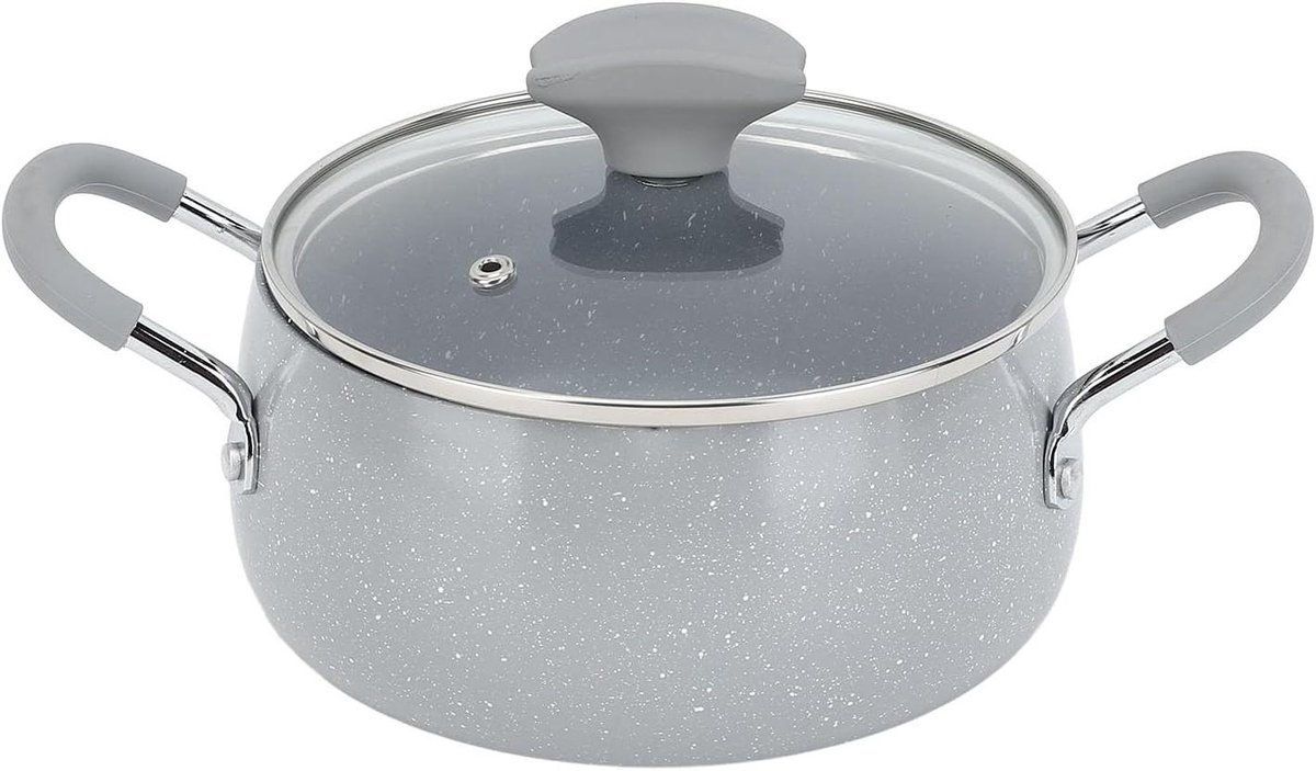 Japanse Frituurpan - Mini Fritteuse - Thuis Frituren - Aluminium met Deksel - 30x22x13 cm - Grijs