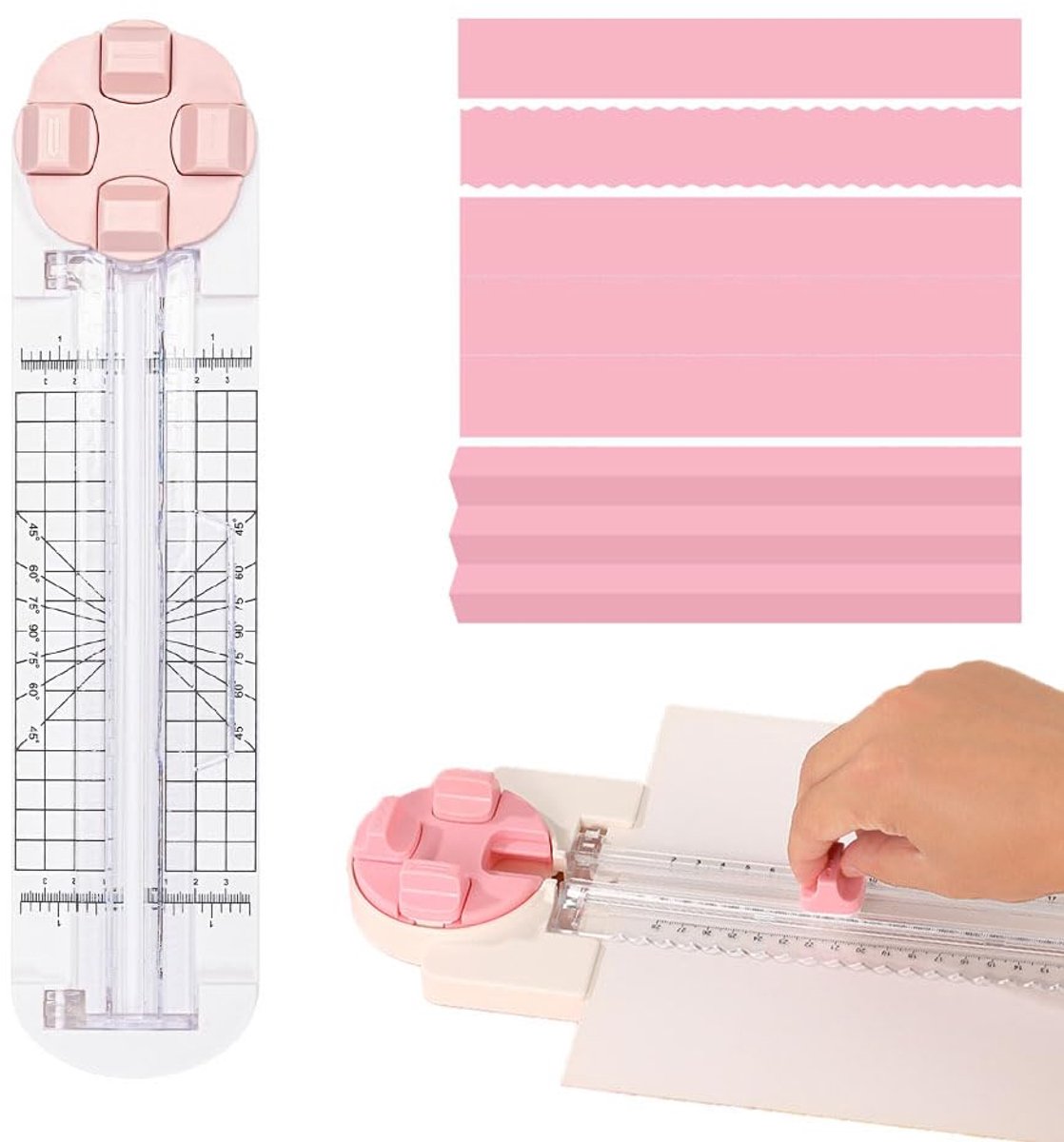 Dailygoods - 4-in-1 Papiersnijder - Draagbare Multifunctionele Snijdapparaat voor Creatief Knutselen