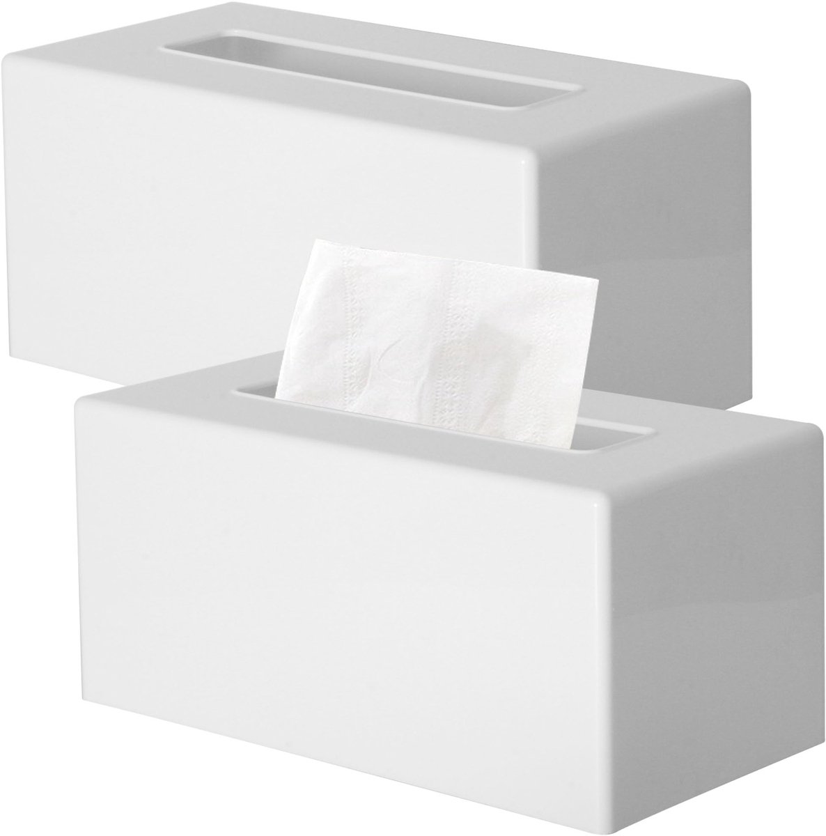 Dailygoods - 2 Stuks Plastic Tissue Box Covers - Modern Ontwerp