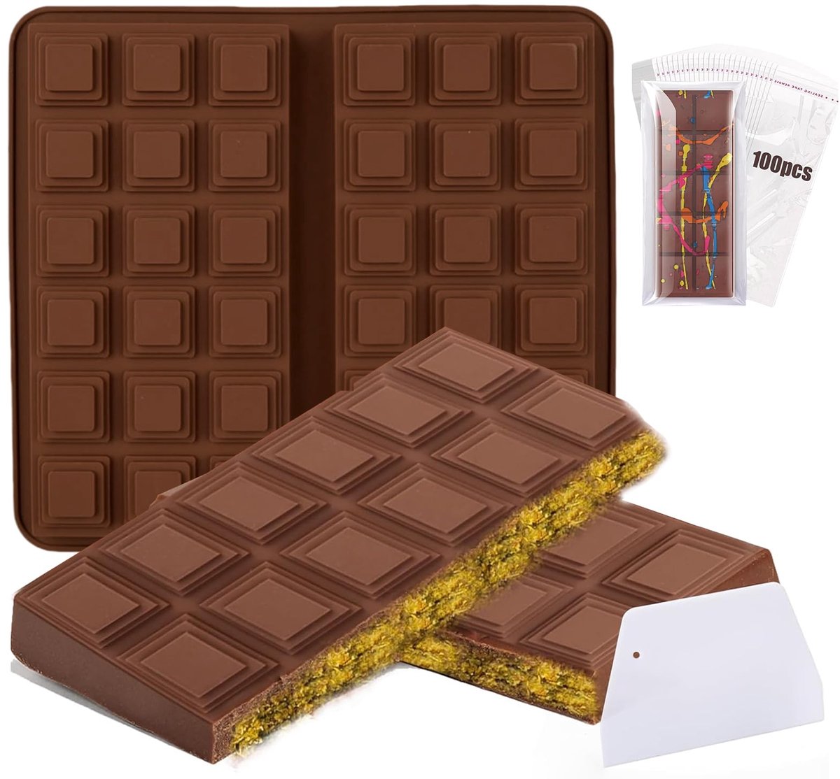 Dailygoods - Siliconen Chocolade Mould - Voor Dubai Chocolade en Pistachio Creaties