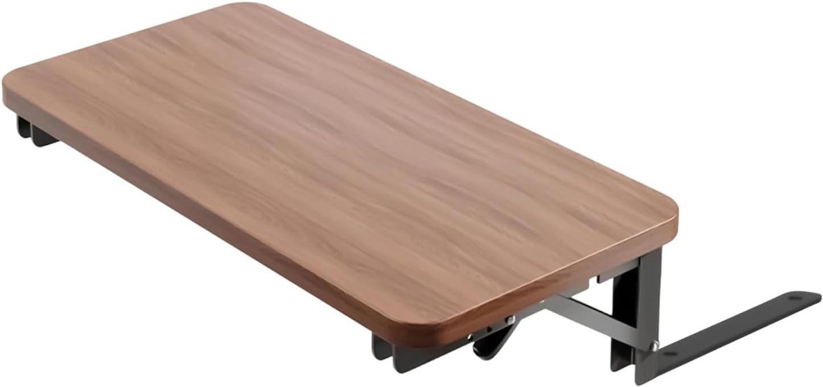 Bedplank Slaapzaal - Nachtkastje Opbergrek - Ruimte Besparen - Antislip Stabiliteit - 23W x 7.6D cm - Zwarte Walnoot