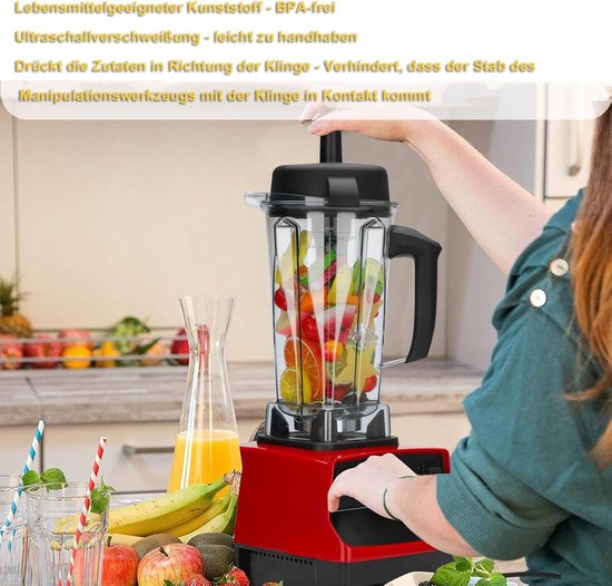 Tamper Tool - Mixer Stamper - Dikke Ingrediënten Mengen - Directe Plaatsing Kom - 30.3 x 7.4 x 7.3 cm — afbeelding 5