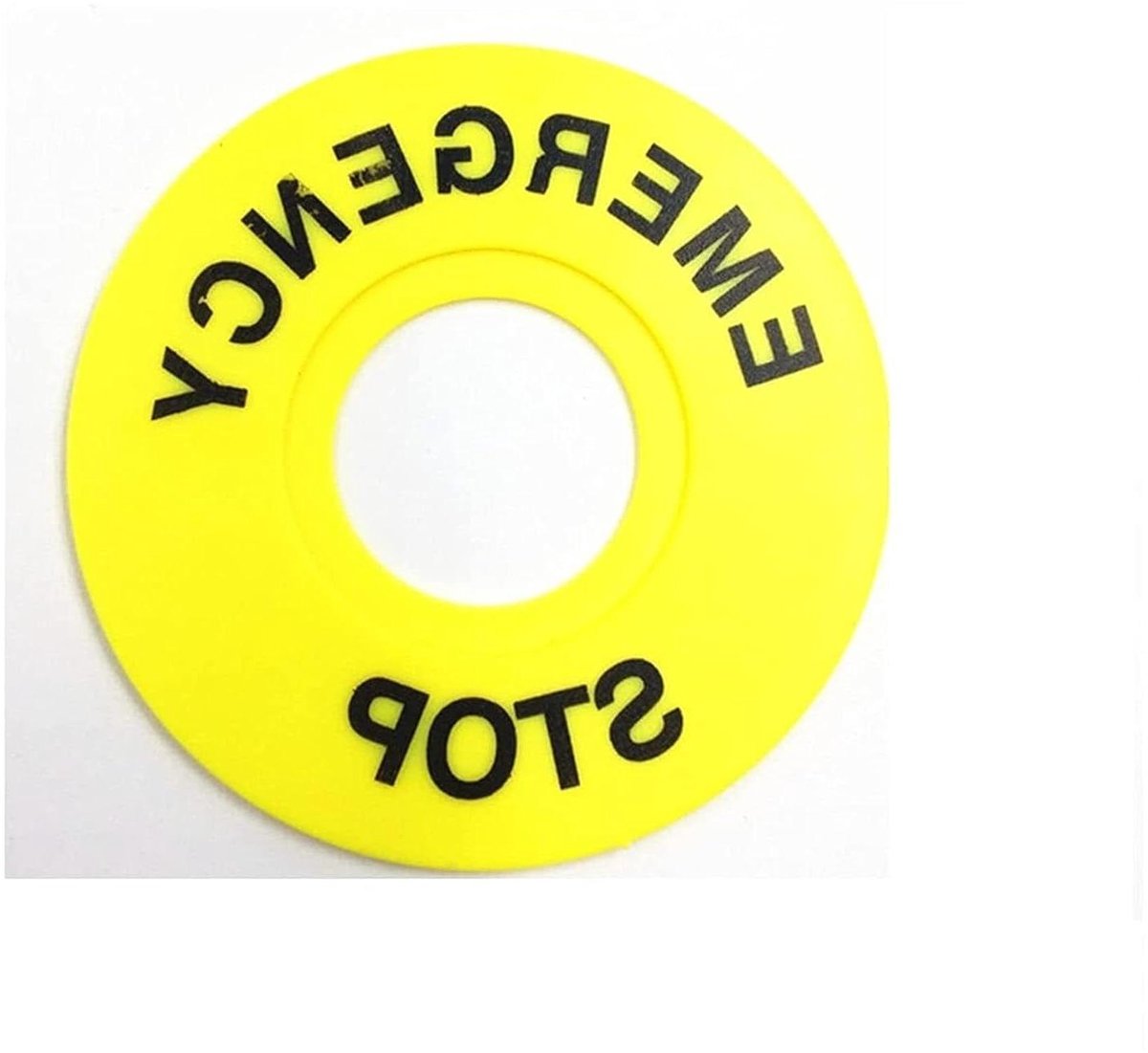Noodstop Knop - Alarm Schakelaar - Machine Noodstop - Drukknop Bediening - 60mm Diameter - Geel