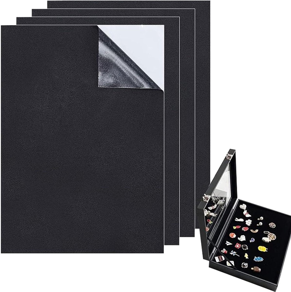 Zelfklevende Schuimrubber Vellen - Trillingsdemper Kussens - Meubels Beschermen - Hoge Dichtheid Schuim - 22x32 cm - Zwart