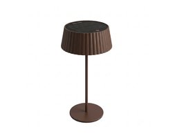ZOLUNA Jyp Solar Tafellamp - Bruin - 25cm - USB Oplaadbaar - Dimbaar - Buitenlamp Zonne-energie