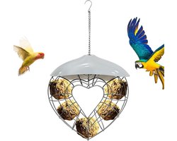 Vogelvoeder Hartvormig - Voercontainer Mussen - Vogels Voeren - Verbeterde Regenbescherming - 27 x 24 cm - Niet gespecificeerd