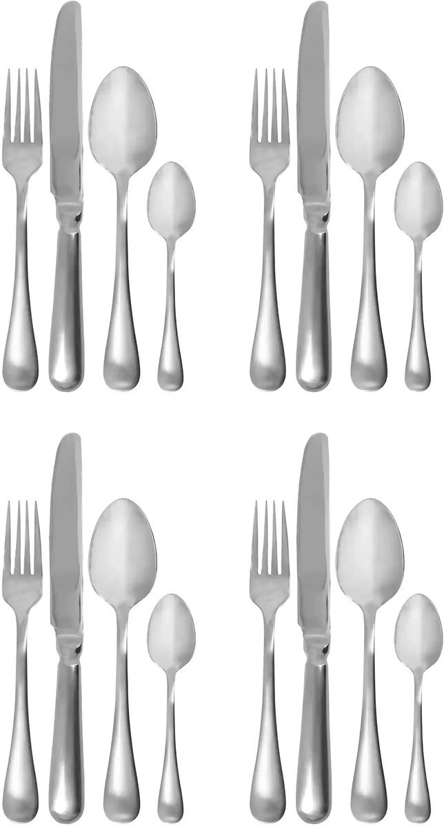 House Doctor Bestekset Brush zilver - 16 delig