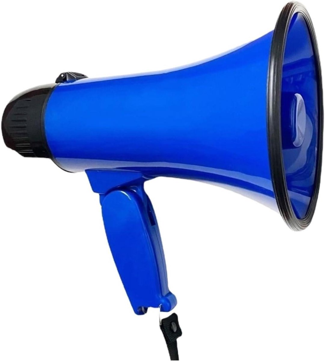 Draagbare Megafoon - Stemversterker Luidspreker - Aandacht Trekken - Krachtig Geluid - 27 cm - Blauw