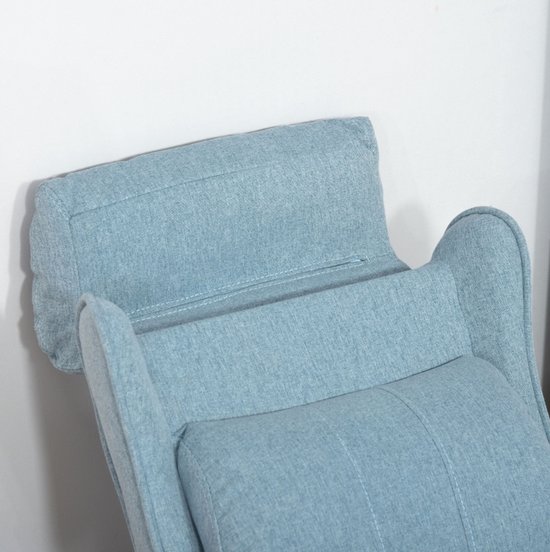 REDOM - Kindersofa - Verstelbare rugleuning en voetensteun - Armleuningen - Stof - Kinderkamer - Hout en kunststof - Blauw - 58 x 53 x 70 cm van redom — afbeelding 4