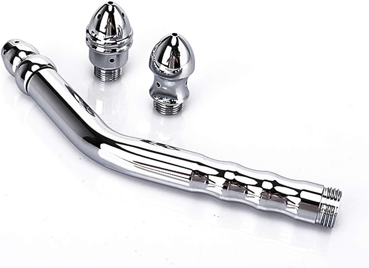 3 Stuks Enema Shower - Colon Irrigation System - Rectal Syringe Rinse, Clean Bathroom Bidet Parts - Shower Anal Cleaner - Mannelijke en vrouwelijke vaginale reiniger - zilver