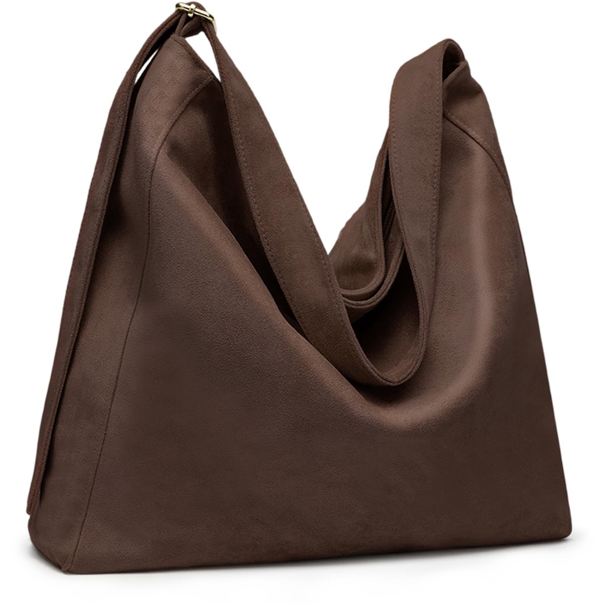 SnelShoppen - Gluckstar handtas dames groot, elegante kunstwildleder shoppertas voor vrouwen, modieuze schoudertas voor vrije tijd, werk en reizen, 38