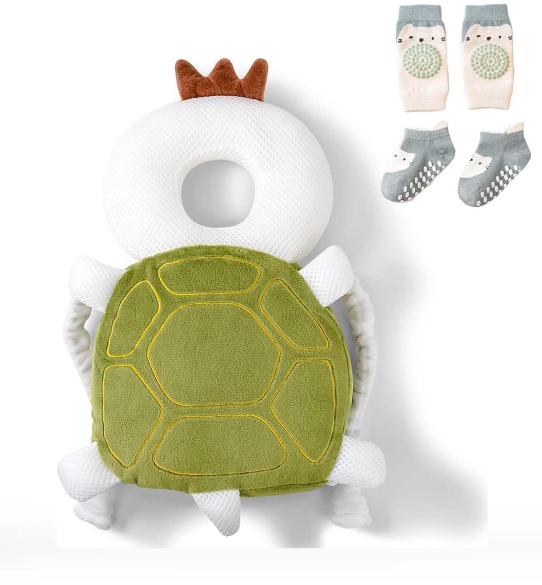 Dailygoods- Hoofdbescherming Zacht Kussen - Hoofdbescherming Baby - Verstelbare Rugzak - Eerste Stappen - Lichtgewicht - Bescherming Achterhoofd - Babyhelm