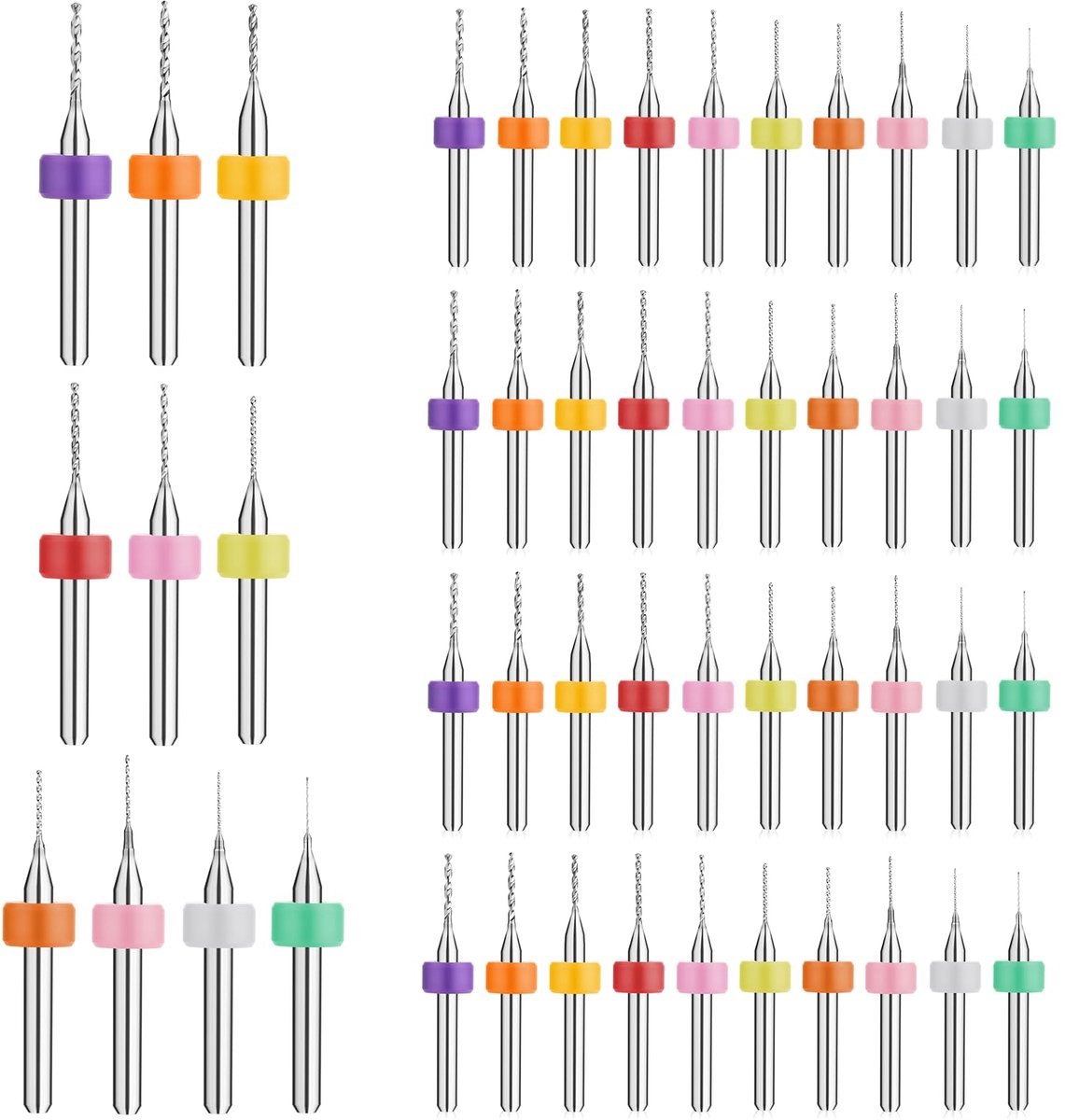 Dailygoods - 50 Stuks Micro Boor Set - Tungsten Staal - Voor en Sieraden Bewerking