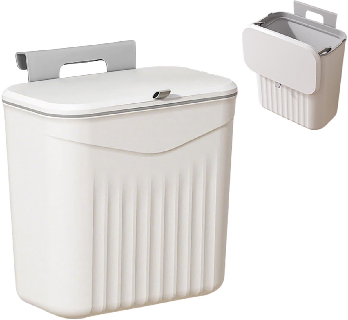 Dailygoods - Inklapbare Afvalemmer voor Keuken - 8,5 L met Deksel voor Onder de Wastafel