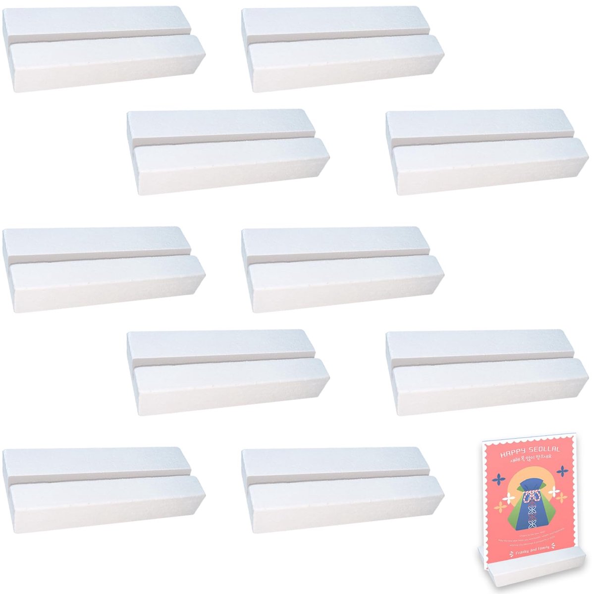 Dailygoods - Houten Kaarthouder Set - 10 Stuks Tafel Kaarthouders voor Bruiloft en Feest