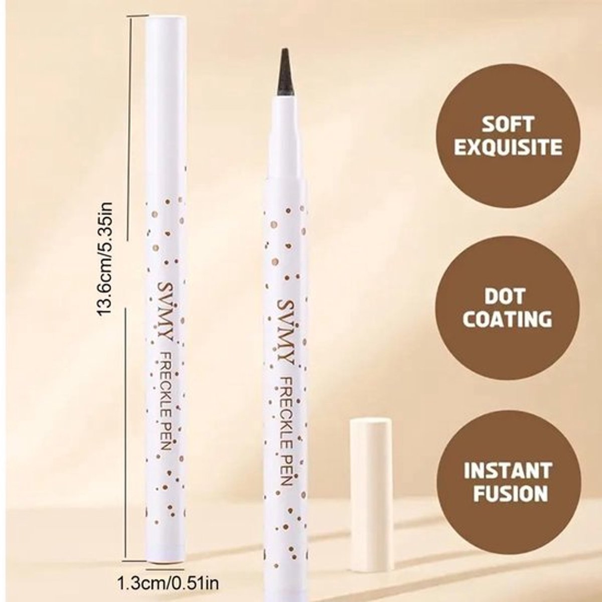 - Foute pen - Sproetpotlood - Natuurlijk ogende make-up - 2 stuks - Zachte stippen - Langdurig effect - Geschikt voor elke huidtype