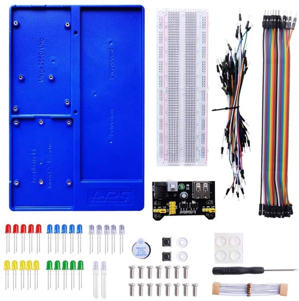 Raspberry Pi 4 houder - Breadboard houder kit - Blauw - Ideaal voor beginners - Geschikt voor Arduino en Raspberry Pi