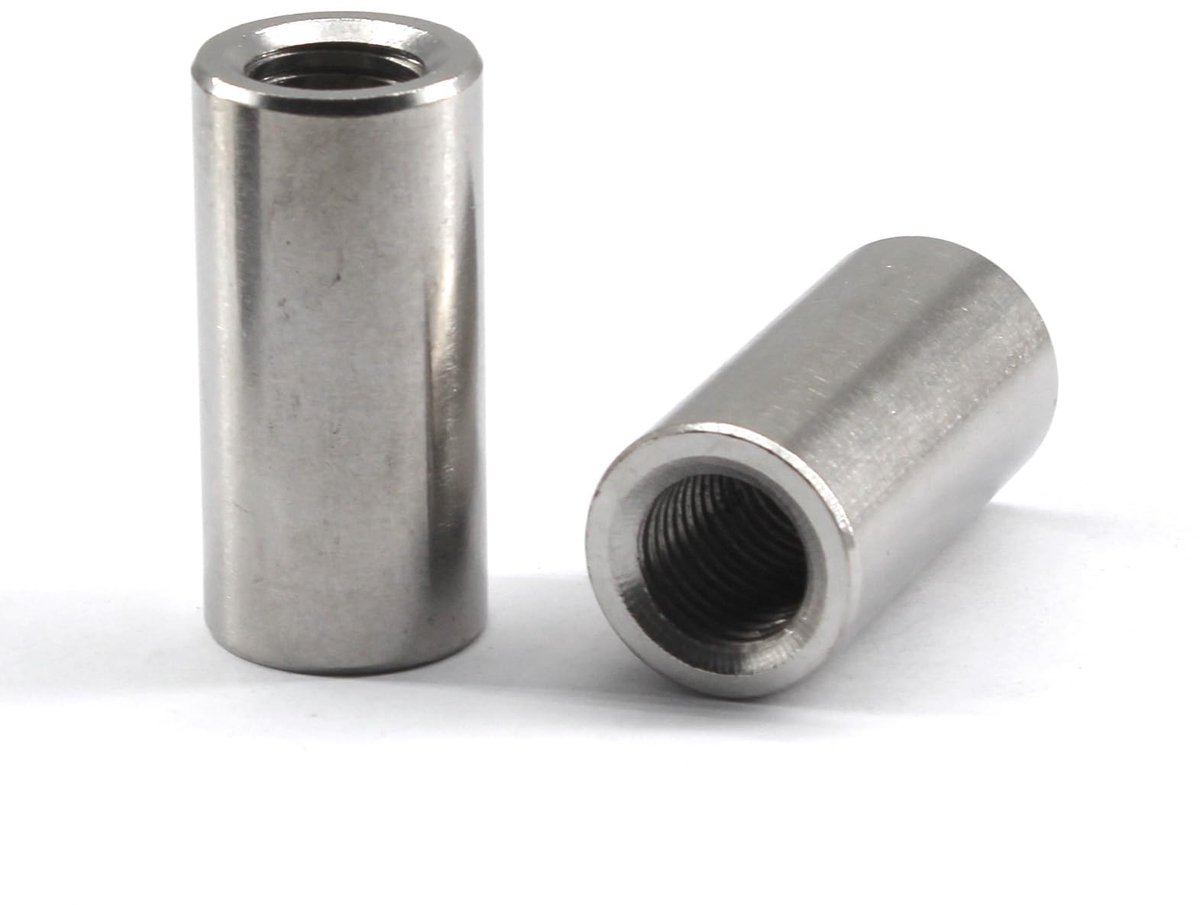 Dailygoods - (20 stuks) M8 ronde moeren van roestvrij staal 304 lange schacht