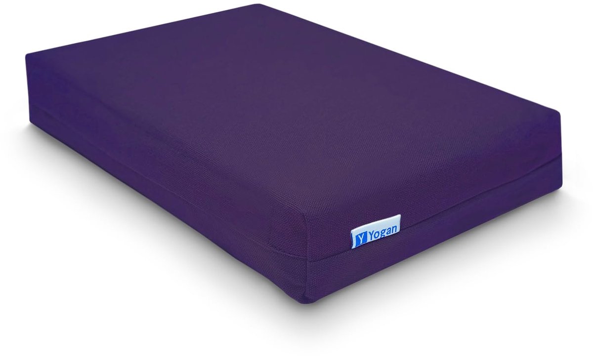 SnelShoppen - Yogan Hoofdkussen/Hoofdpad 2" voor Yoga/Pilates | Biologische Katoenen Buitenhoes (Afneembaar & Wasbaar) | Binnenhoes met Gerecyclede Ve