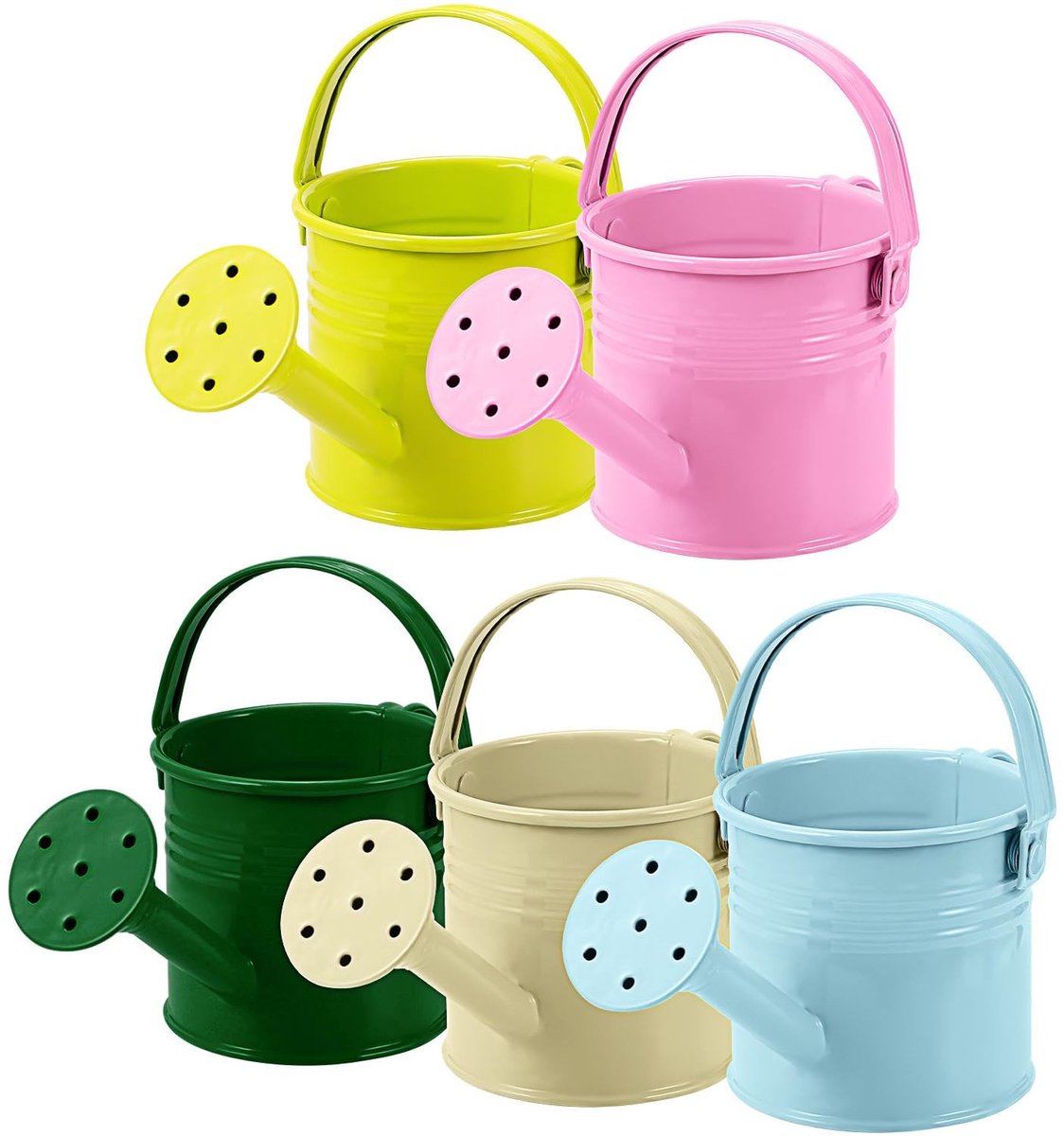 Dailygoods - 5 Stuks IJzeren Tuingieters voor Kinderen - Vintage Kasketel voor Kamerplanten