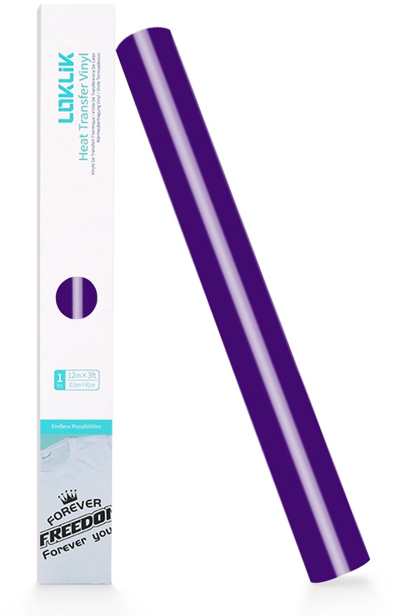 Dailygoods - Vinyl Warmteoverdracht Opstrijkbare Stoffen - Paars 30,5 x 180 cm
