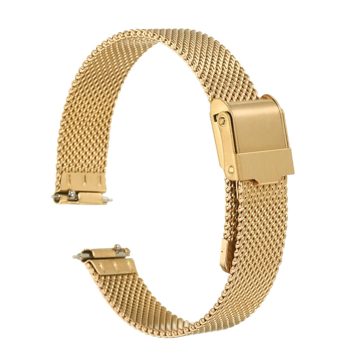 Dailygoods - Rvs Mesh Horlogeband voor Dames en Heren - Vervangbare Metalen Horlogeband met Snelle Bevestiging