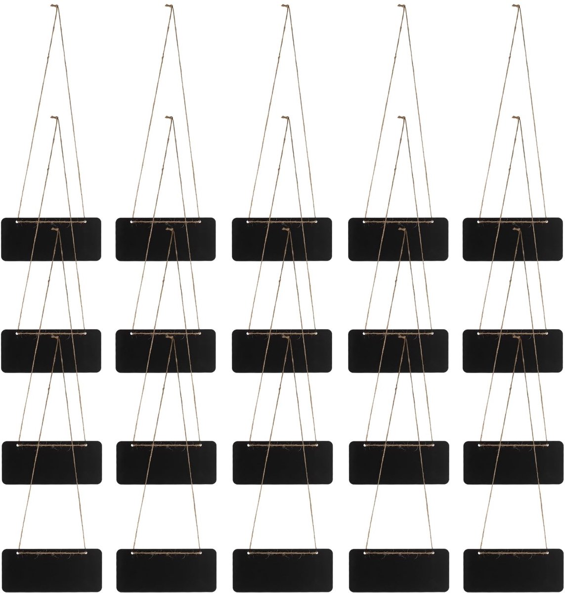 Dailygoods - 20-pack Mini Hangende Schoolbordjes voor Bruiloften en Buffets